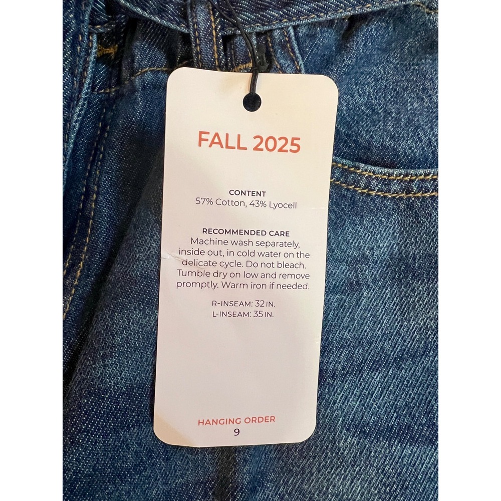 Cabi Beau‎ Jean Indigo Blue Wide Leg Paperbag Waist Denim Pants Size 8R NEW - Picture 3 of 10